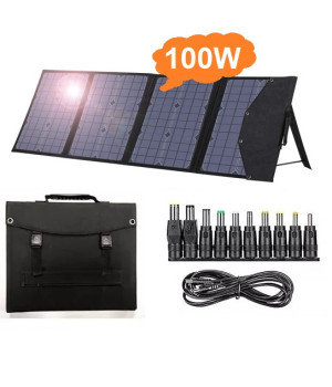 AUMOON ES-100W + Holder. Портативна сонячна панель складана монокристалічна кремнієва, зарядний пристрій для заряджання. AUMOON ES-100W + Holder. Портативна сонячна панель складана монокристалічна кремнієва, зарядний пристрій для заряджання.