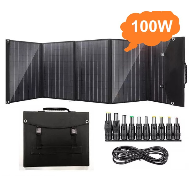 AUMOON ES-100W Портативна сонячна панель складана монокристалічна кремнієва, зарядний пристрій для заряджання.