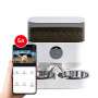 Годівниця з відеокамерою для котів та собак автоматична Pet Life DU5L-VH WiFi 5,0л. з двома тарілками Біла