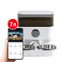 Годівниця з відеокамерою для котів та собак автоматична Pet Life DU7L-VH WiFi 7,0л. з двома тарілками Біла