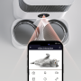 Годівниця з відеокамерою для котів та собак автоматична Pet Life DU5L-VH WiFi 5,0л. з двома тарілками Біла