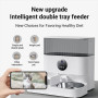 Годівниця з відеокамерою для котів та собак автоматична Pet Life DU5L-VH WiFi 5,0л. з двома тарілками Біла