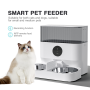 Годівниця для котів та собак автоматична Pet Life DU5L-WH WiFi 5,0л. з двома тарілками Біла
