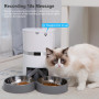 Годівниця для котів та собак автоматична Honeyguaridan S36D WiFi, 4л, 2 тарілки,  Біла