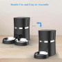 Годівниця для котів та собак автоматична Honeyguaridan S36D WiFi, 4л, Чорна