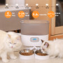 Годівниця для котів та собак автоматична Honeyguaridan S56D WiFi, 6л, 2 тарілки, Біла