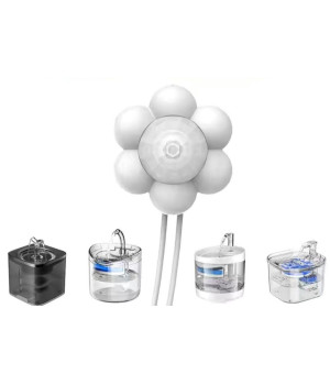 Датчик руху фонтану для кішок та собак ELSI-PET D01 "Ромашка" USB 5V Білий Датчик руху фонтану для кішок та собак ELSI-PET D01 "Ромашка" USB 5V Білий