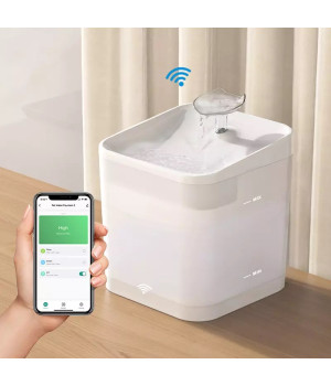 Поїлка - фонтан для котів та собак Petrust ТК-WF002, WiFi, UF- стерилізація, 2,2л, Білий Поїлка - фонтан для котів та собак Petrust ТК-WF002, WiFi, UF- стерилізація, 2,2л, Білий