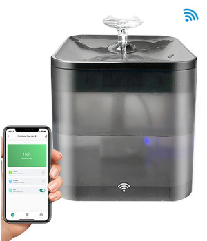 Поїлка - фонтан для котів та собак Petrust ТК-WF002, WiFi, UF- стерилізація, 2,2л, Чорний Поїлка - фонтан для котів та собак Petrust ТК-WF002, WiFi, UF- стерилізація, 2,2л, Чорний