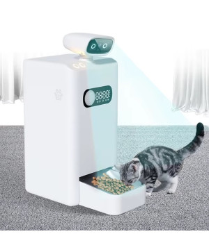 Автоматична годівниця AI - RoboCat XLY-M1 video для котів та собак зі штучним інтелектом 3.5 літра з камерою та лазером, Біла Автоматична годівниця AI - RoboCat XLY-M1 video для котів та собак зі штучним інтелектом 3.5 літра з камерою та лазером, Біла