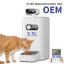 Автоматична годівниця AI - RoboCat XLY-M1 video для котів та собак зі штучним інтелектом 3.5 літра з камерою та лазером, Біла